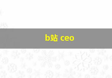 b站 ceo